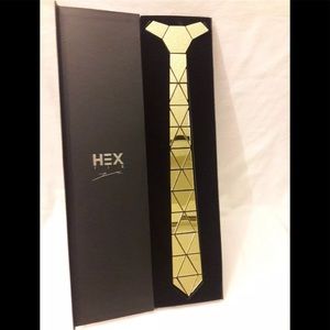 Hex Tie Gold Glass